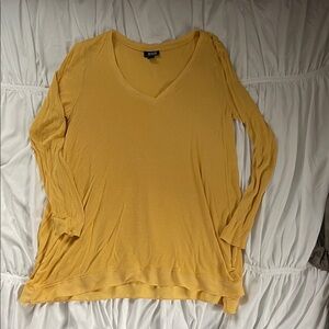 a new day Mustard V-Neck Long Sleeve Top